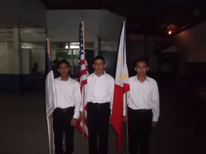 3 boys flags